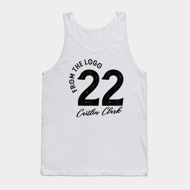 From The Logo 22 Caitlin Clark - Black Tank Top by Quikerart